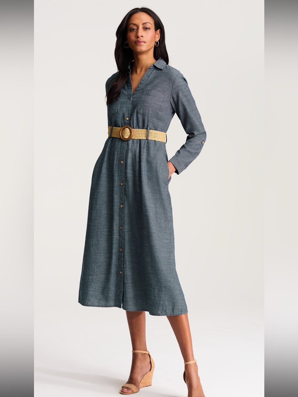 J. Jill Chambray Shirtdress  Petite XS